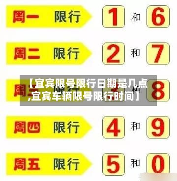 【宜宾限号限行日期是几点,宜宾车辆限号限行时间】
