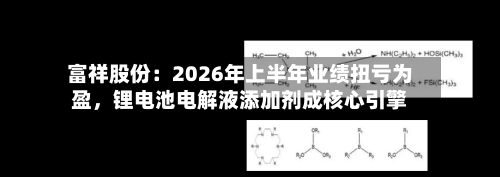 富祥股份：2026年上半年业绩扭亏为盈	，锂电池电解液添加剂成核心引擎-第1张图片
