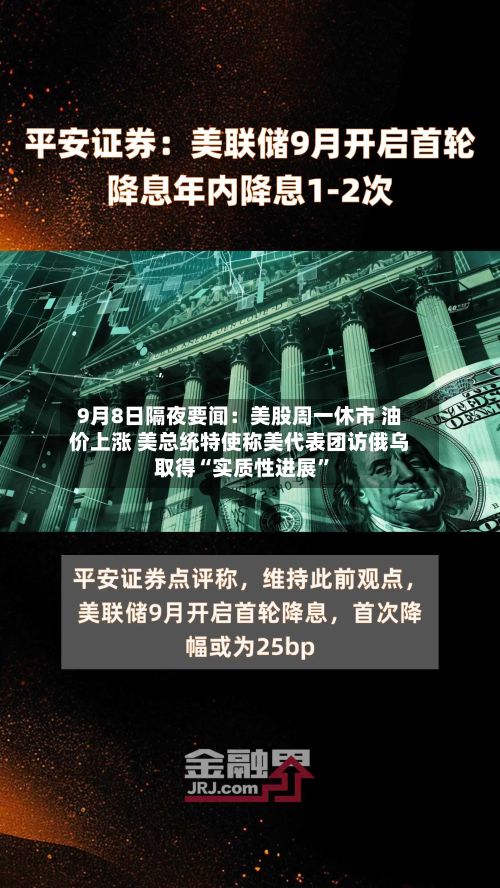 9月8日隔夜要闻：美股周一休市 油价上涨 美总统特使称美代表团访俄乌取得“实质性进展	”-第1张图片