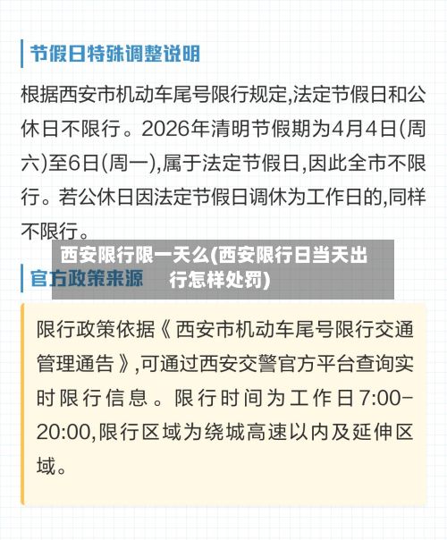 西安限行限一天么(西安限行日当天出行怎样处罚)-第1张图片