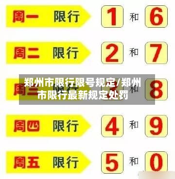 郑州市限行限号规定/郑州市限行最新规定处罚-第1张图片