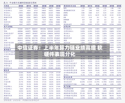 中信证券：上半年算力链业绩高增 软硬件表现分化-第1张图片