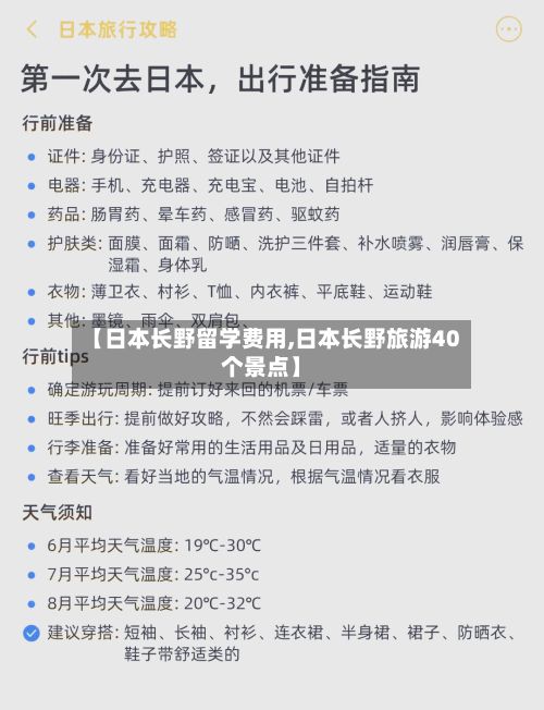 【日本长野留学费用,日本长野旅游40个景点】-第1张图片