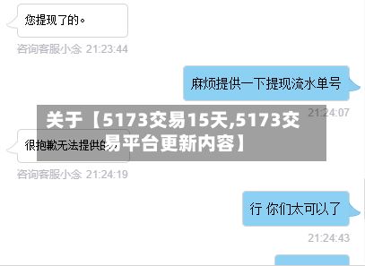 关于【5173交易15天,5173交易平台更新内容】-第1张图片