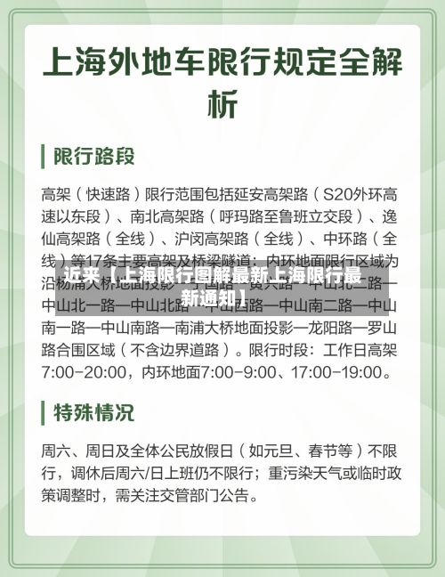 近来【上海限行图解最新上海限行最新通知】-第1张图片