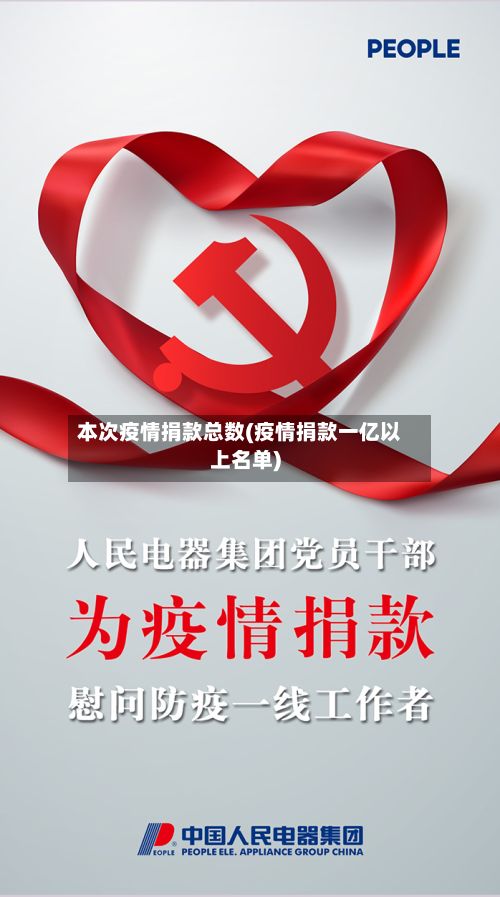 本次疫情捐款总数(疫情捐款一亿以上名单)-第1张图片