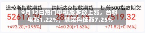 9月12日热门中概股多数上涨，台积电涨1.22%	，慧荣科技涨7.25%-第1张图片
