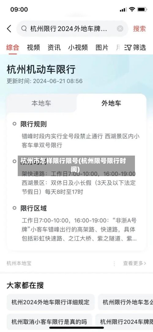 杭州市怎样限行限号(杭州限号限行时间)-第1张图片