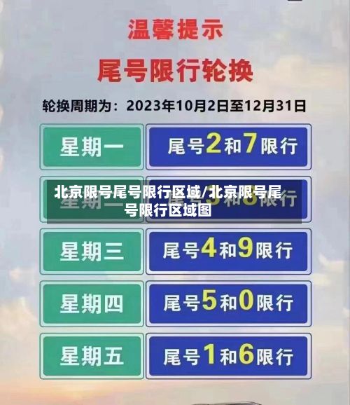北京限号尾号限行区域/北京限号尾号限行区域图-第1张图片