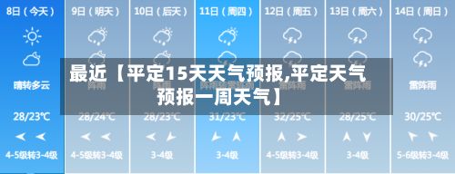 最近【平定15天天气预报,平定天气预报一周天气】-第1张图片