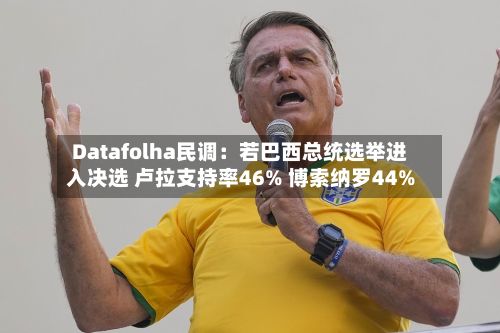 Datafolha民调:若巴西总统选举进入决选 卢拉支持率46% 博索纳罗44%-第1张图片