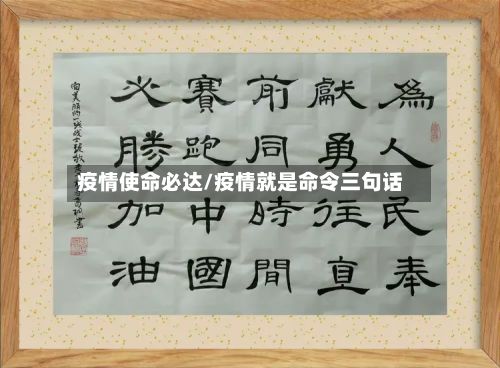 疫情使命必达/疫情就是命令三句话-第1张图片