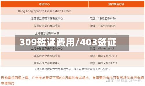 309签证费用/403签证-第1张图片