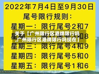 关于【广州限行区港牌限行吗,广州限行区港牌限行吗现在】-第1张图片