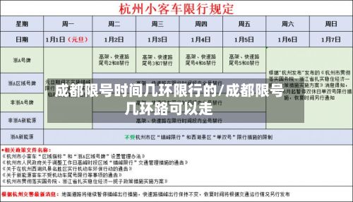 成都限号时间几环限行的/成都限号几环路可以走-第1张图片