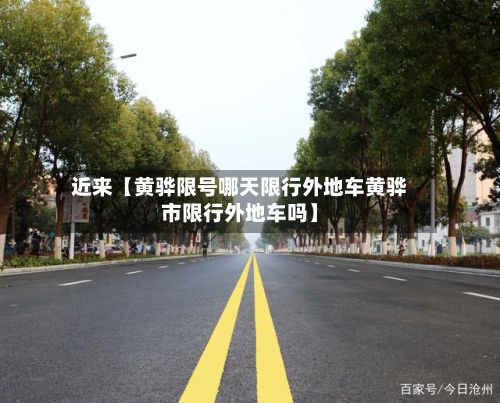 近来【黄骅限号哪天限行外地车黄骅市限行外地车吗】-第1张图片