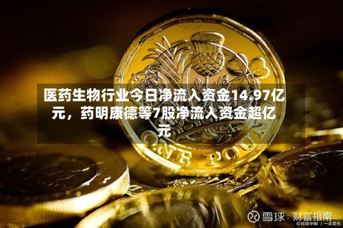 医药生物行业今日净流入资金14.97亿元，药明康德等7股净流入资金超亿元-第1张图片