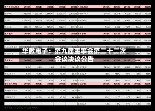 华微电子：第九届董事会第二十二次会议决议公告-第1张图片