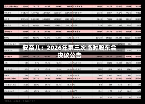 安奈儿:2026年第三次临时股东会决议公告-第1张图片