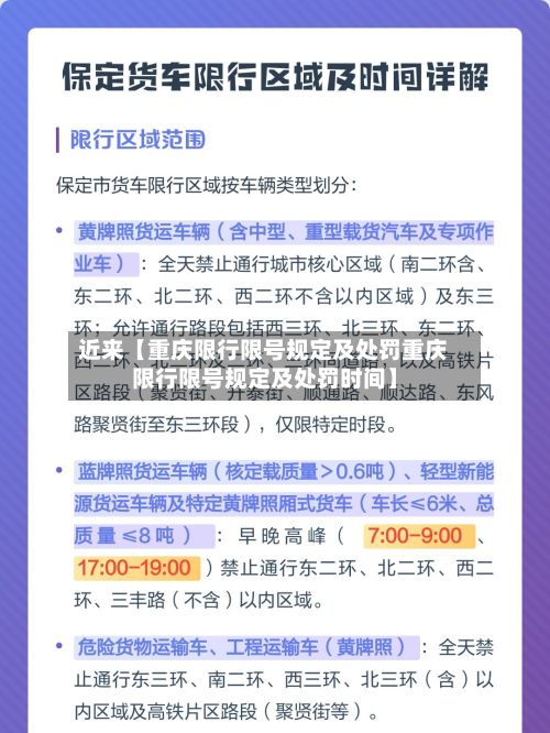 近来【重庆限行限号规定及处罚重庆限行限号规定及处罚时间】-第1张图片