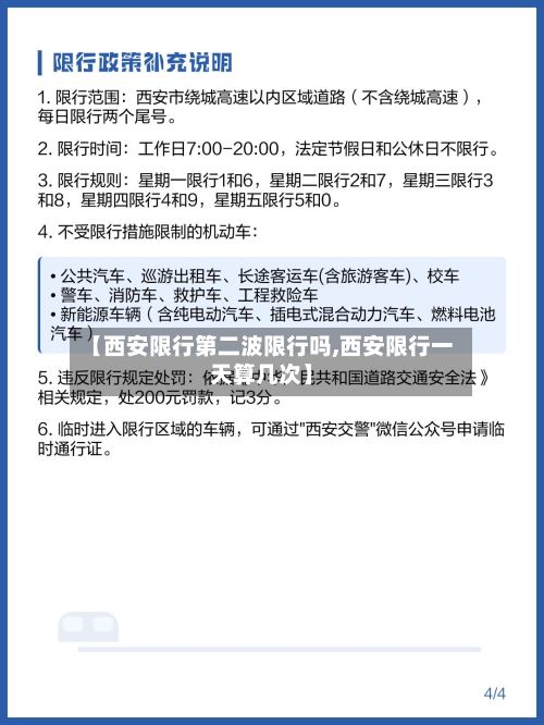 【西安限行第二波限行吗,西安限行一天算几次】-第1张图片