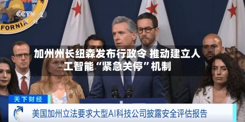加州州长纽森发布行政令 推动建立人工智能“紧急关停”机制-第1张图片