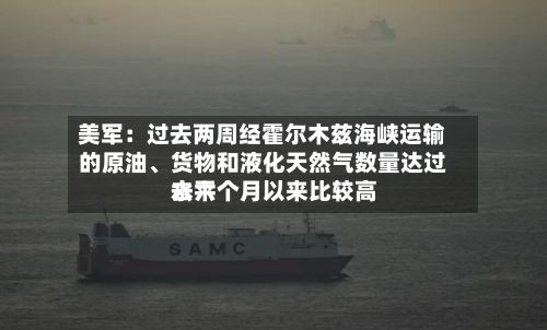 美军：过去两周经霍尔木兹海峡运输的原油、货物和液化天然气数量达过去六个月以来比较高水平-第1张图片