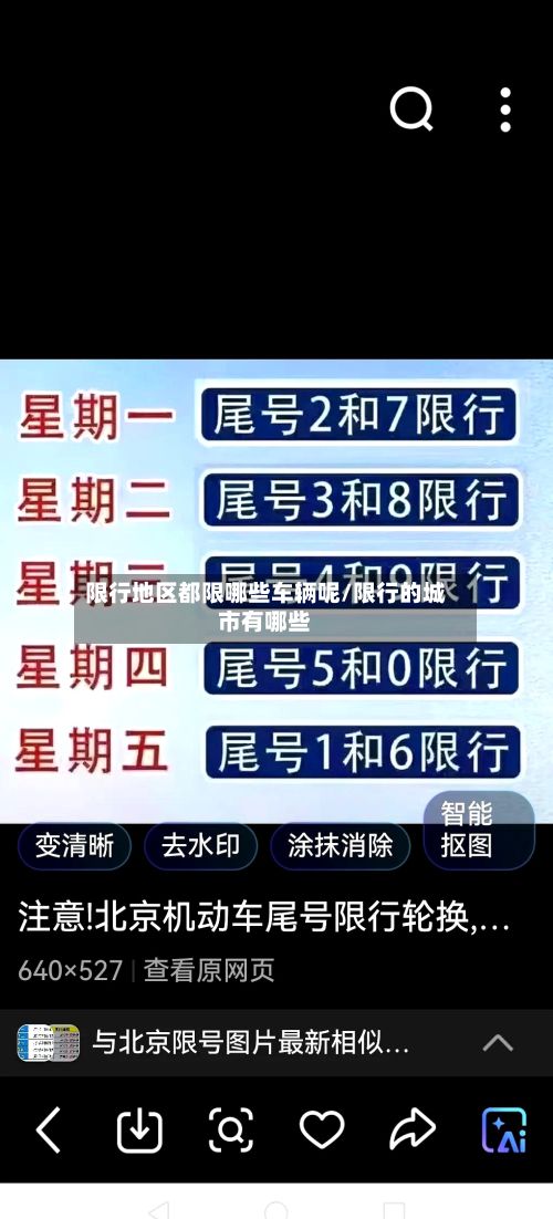 限行地区都限哪些车辆呢/限行的城市有哪些-第1张图片