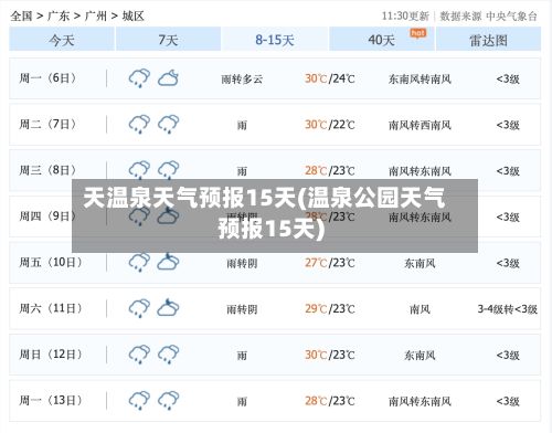 天温泉天气预报15天(温泉公园天气预报15天)-第1张图片