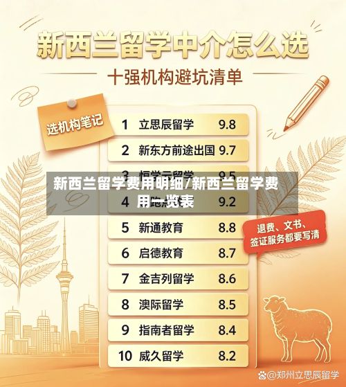新西兰留学费用明细/新西兰留学费用一览表-第1张图片