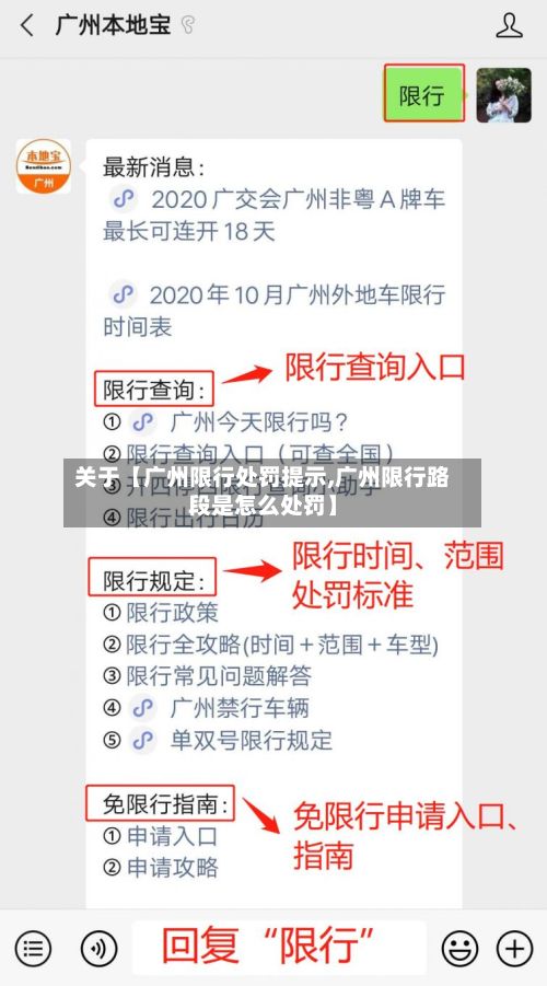 关于【广州限行处罚提示,广州限行路段是怎么处罚】-第1张图片