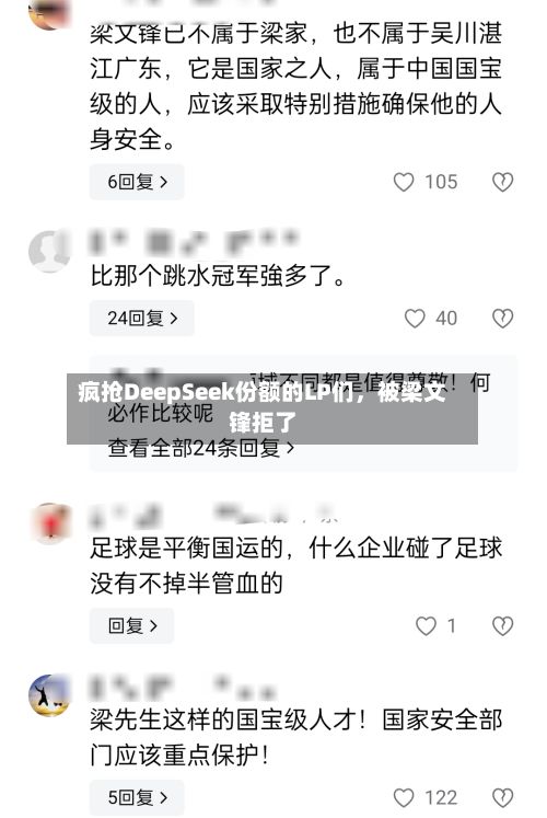 疯抢DeepSeek份额的LP们，被梁文锋拒了-第1张图片