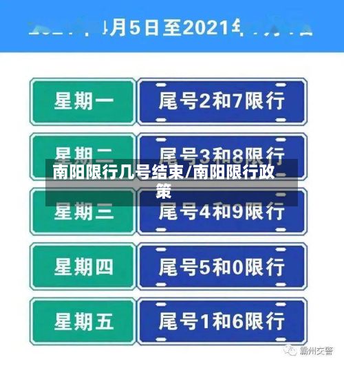 南阳限行几号结束/南阳限行政策-第1张图片