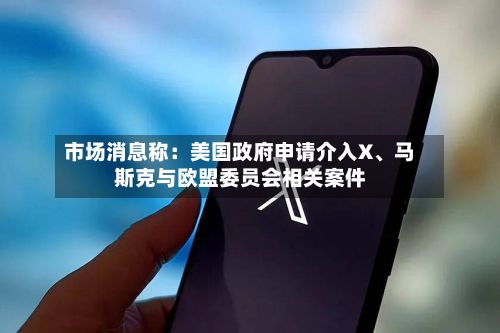 市场消息称：美国政府申请介入X	、马斯克与欧盟委员会相关案件-第1张图片