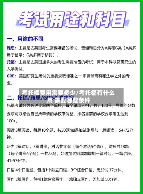 考托福费用需要多少/考托福有什么用 需要哪些条件-第1张图片