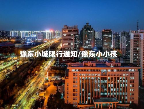 豫东小城限行通知/豫东小小孩-第1张图片