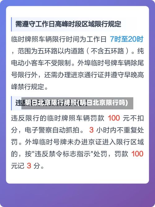 明日北京限行牌照(明日北京限行吗)-第1张图片